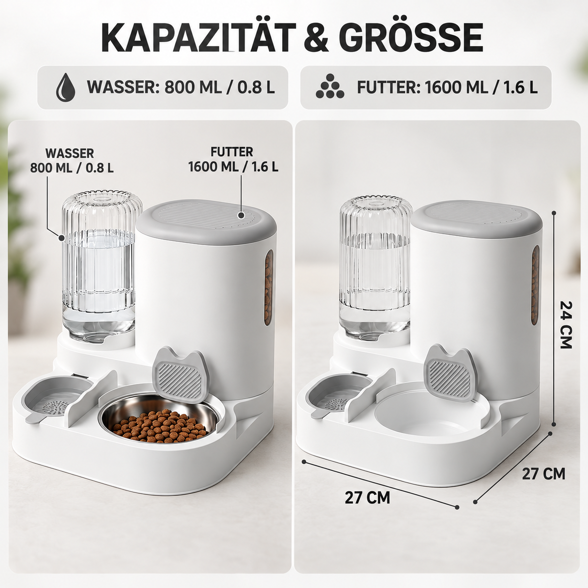 Nordspur | Pawfount 2-in-1 Automatischer Futter- und Wasserspender