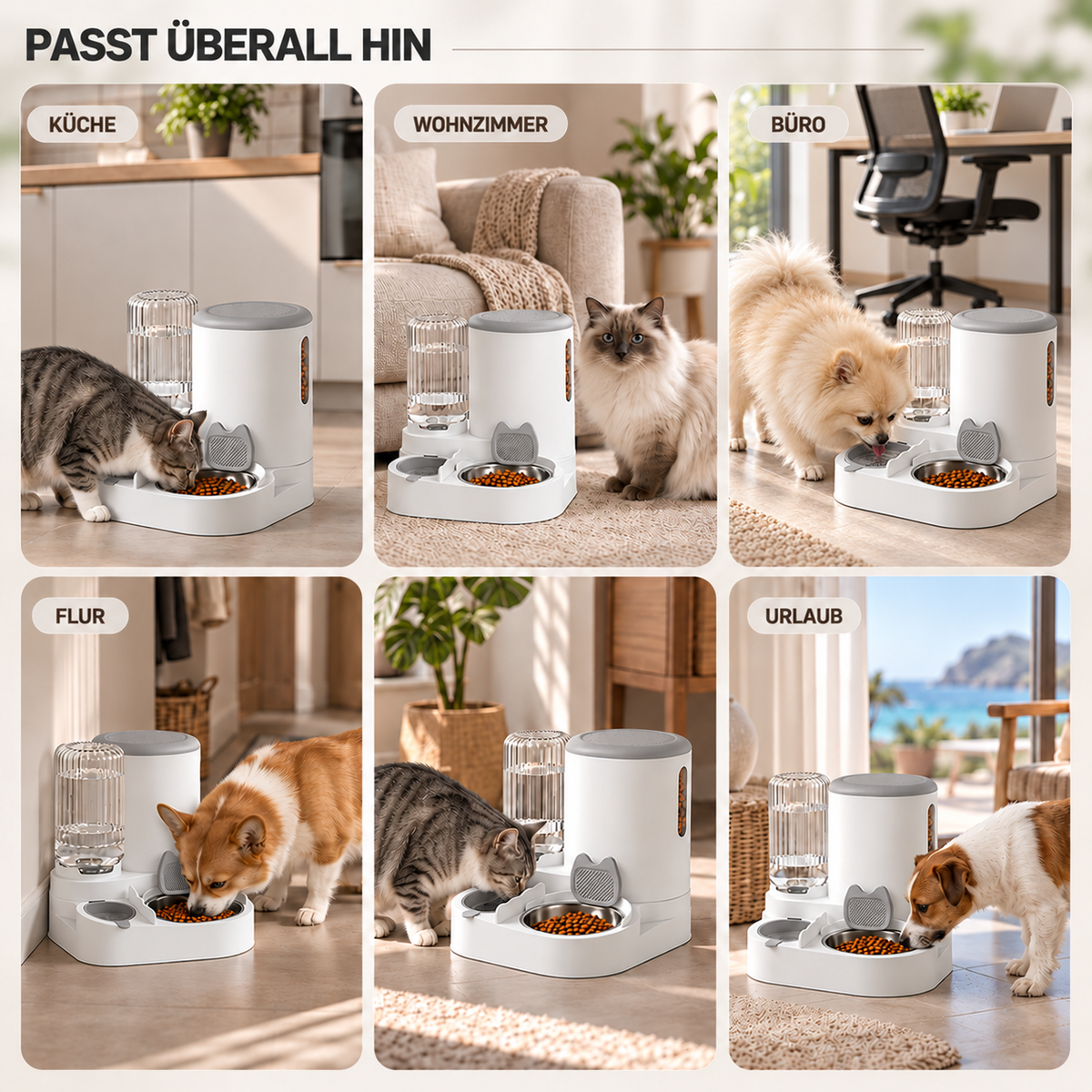 Nordspur | Pawfount 2-in-1 Automatischer Futter- und Wasserspender