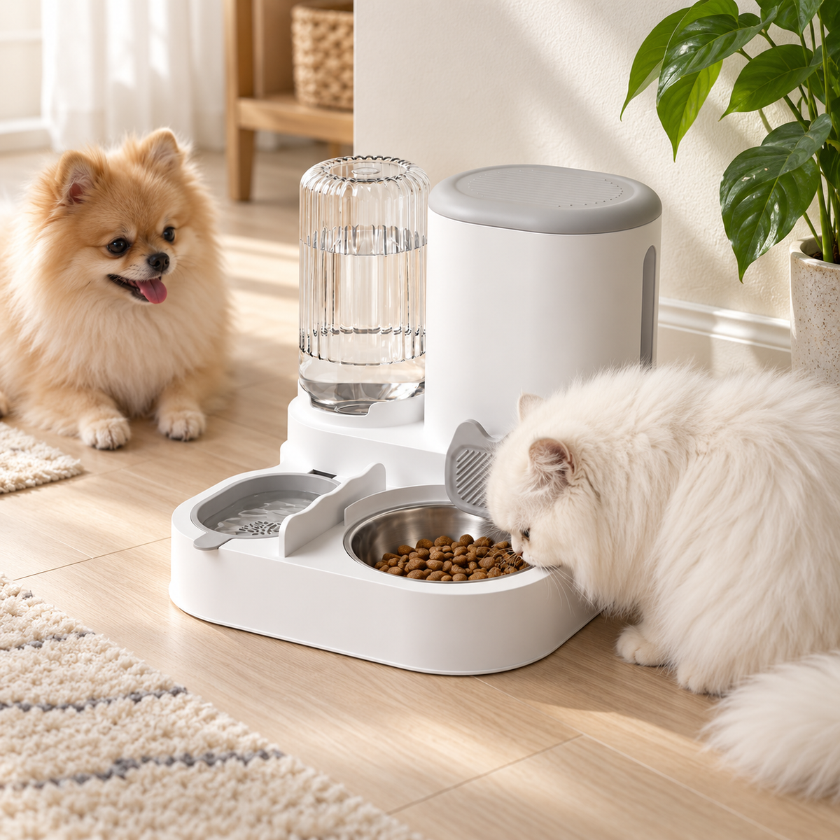 Nordspur | Pawfount 2-in-1 Automatischer Futter- und Wasserspender