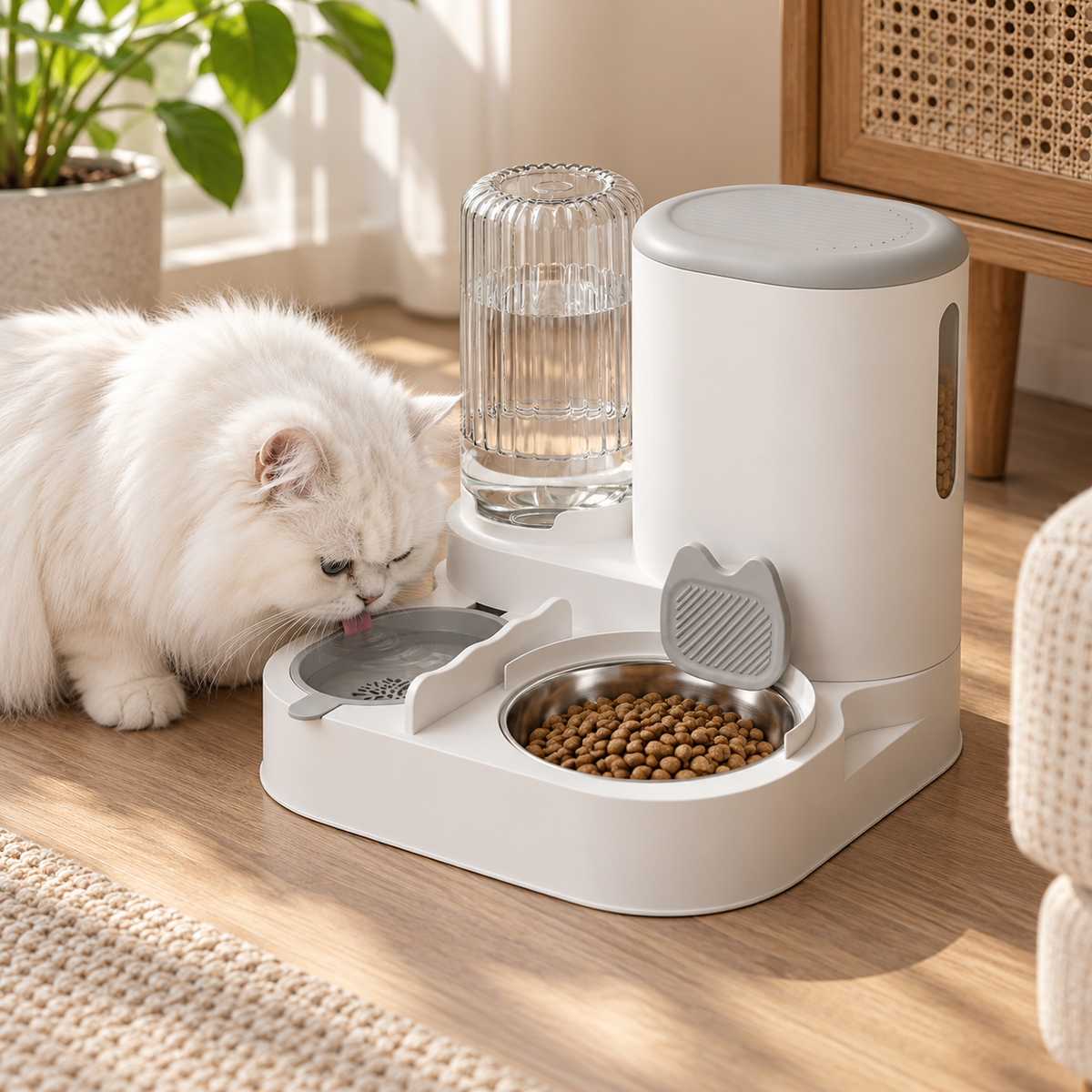 Nordspur | Pawfount 2-in-1 Automatischer Futter- und Wasserspender
