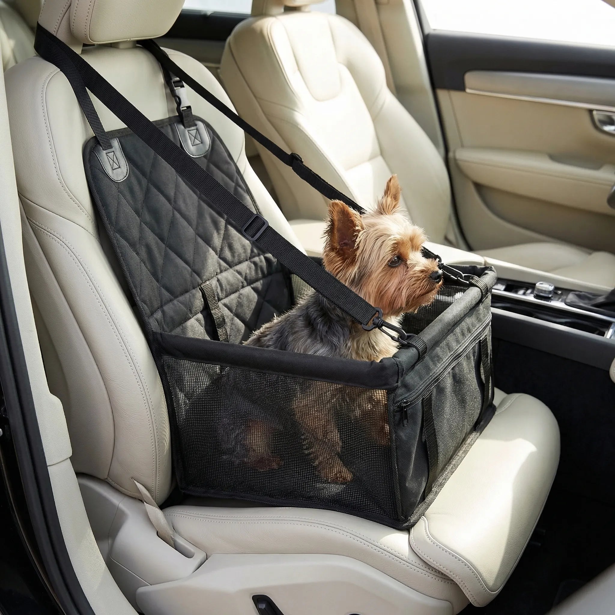Haustier-Sitzmatte für Autovordersitz mit erhöhten Seiten Hunde Katzen