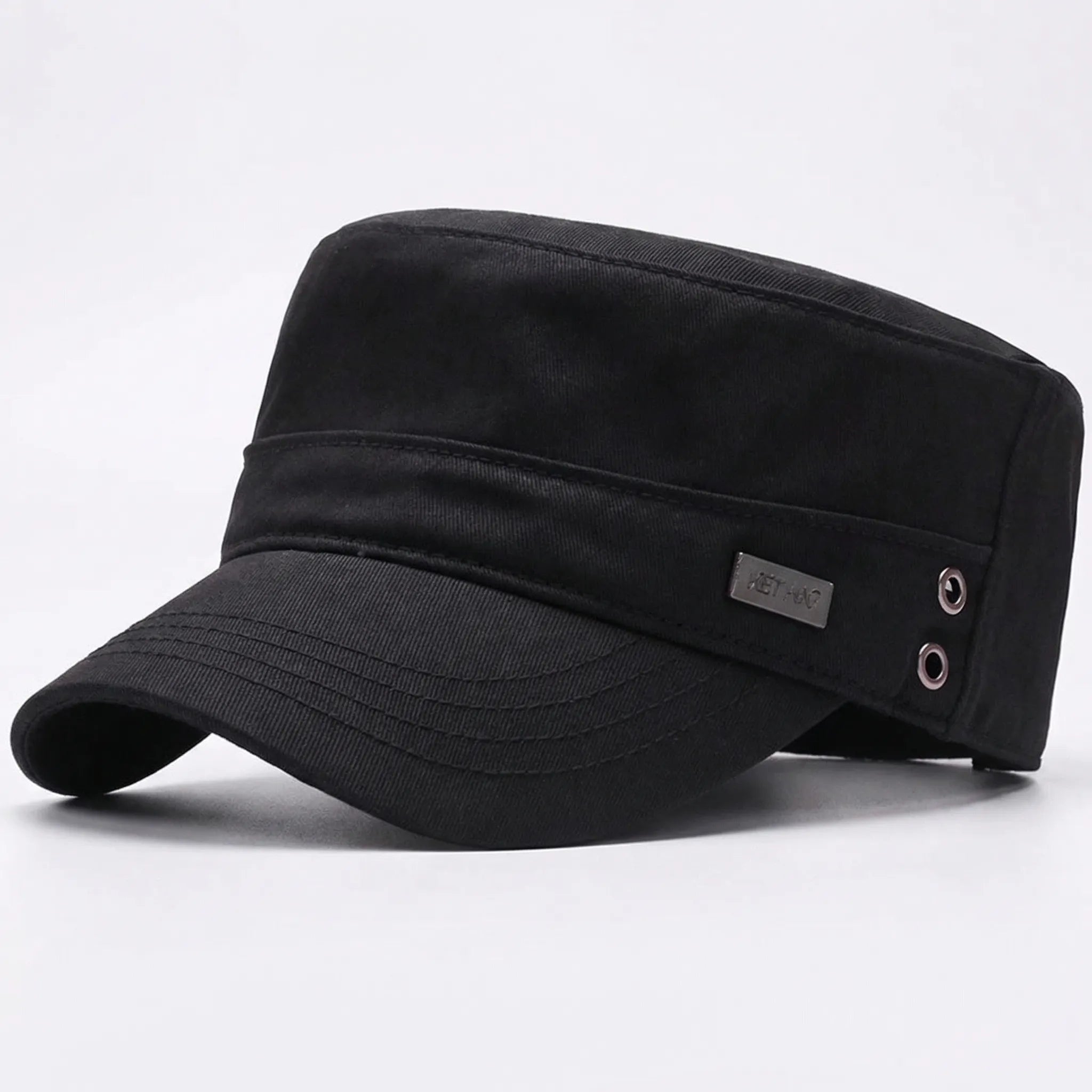 Flache Baseball Cap für Herren mit festem Schirm, atmungsaktiv