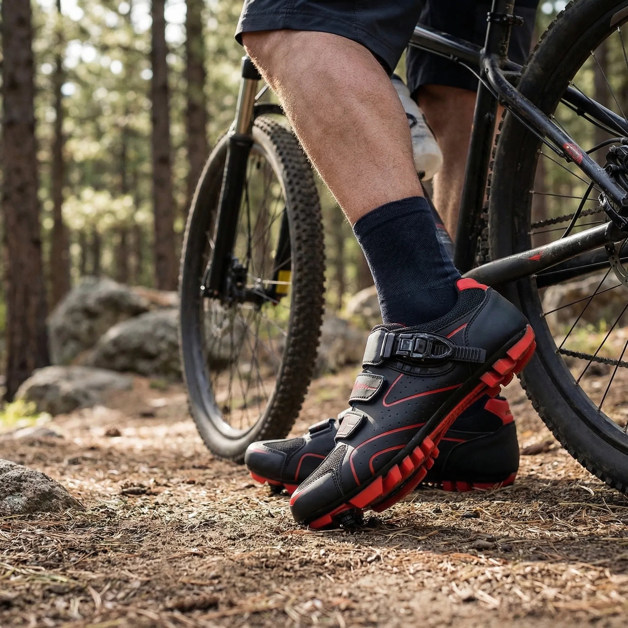 Herren-MTB-Radschuh mit Ratschenverschluss und SPD-Kompatibilität