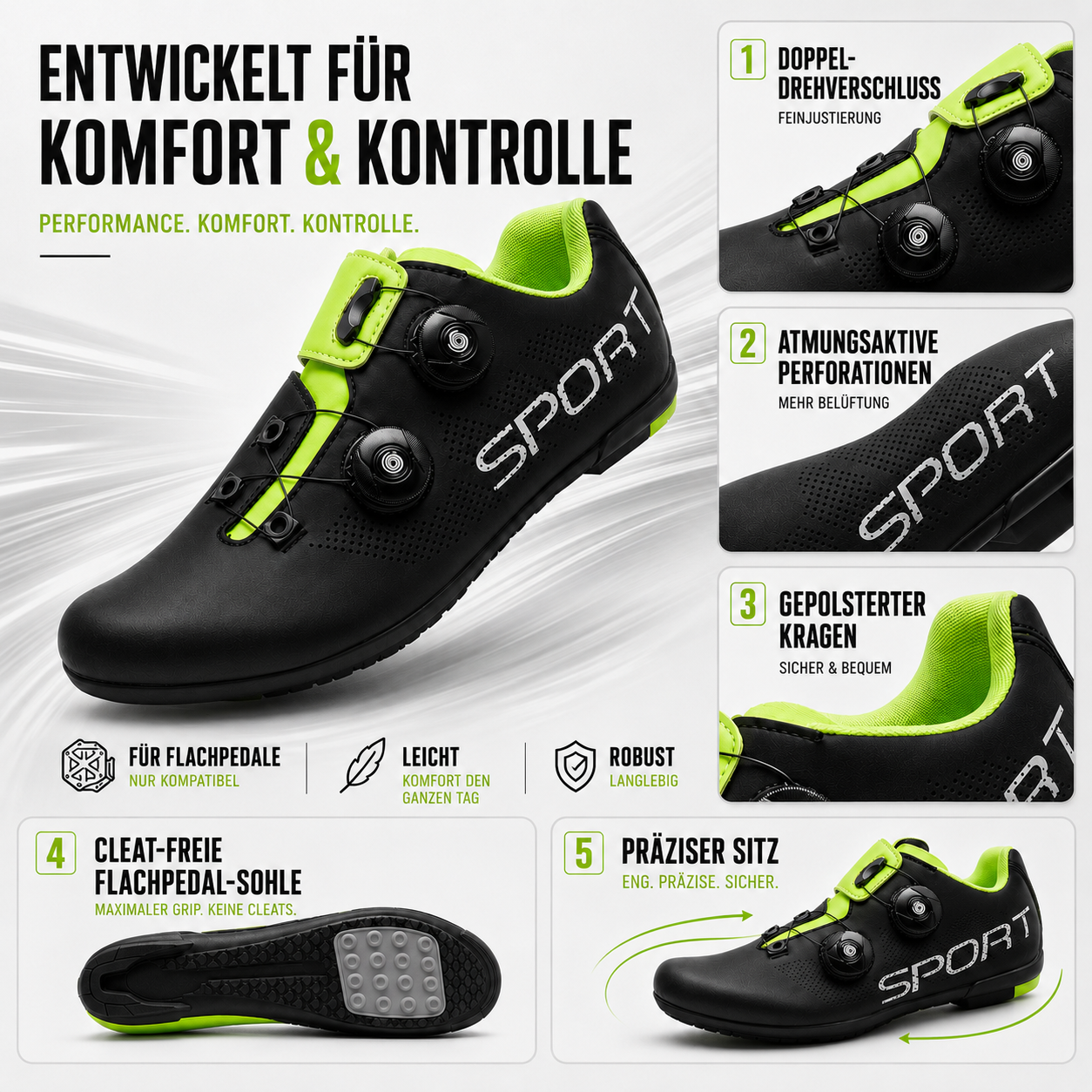Nordspur | Pedalyx Flachpedal Schuh ohne Klickverbindung