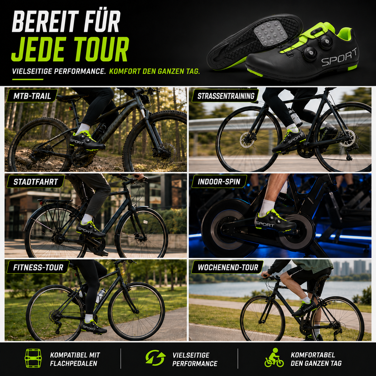 Nordspur | Pedalyx Flachpedal Schuh ohne Klickverbindung