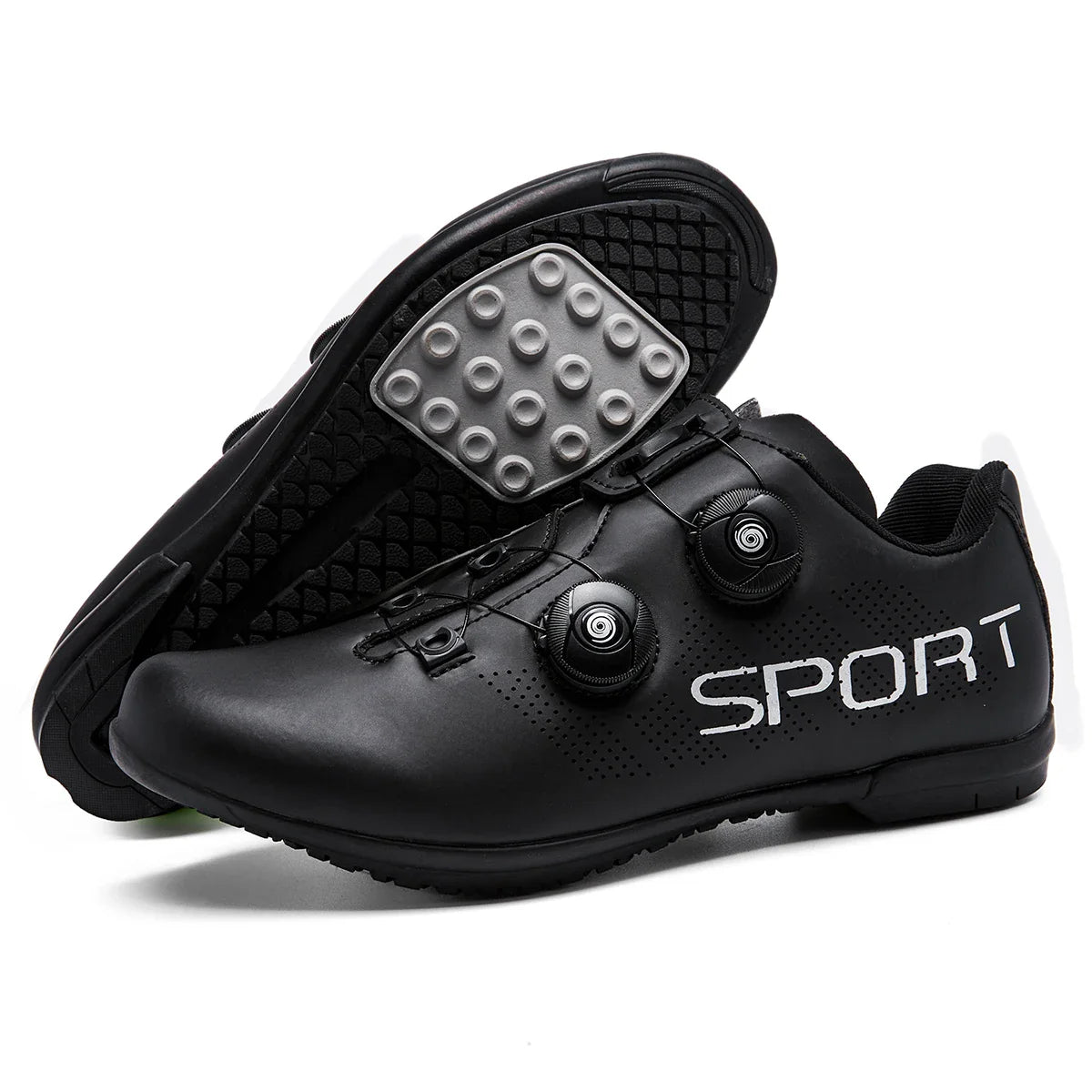 Flachpedal Radsportschuh Drehverschluss atmungsaktiv Unisex