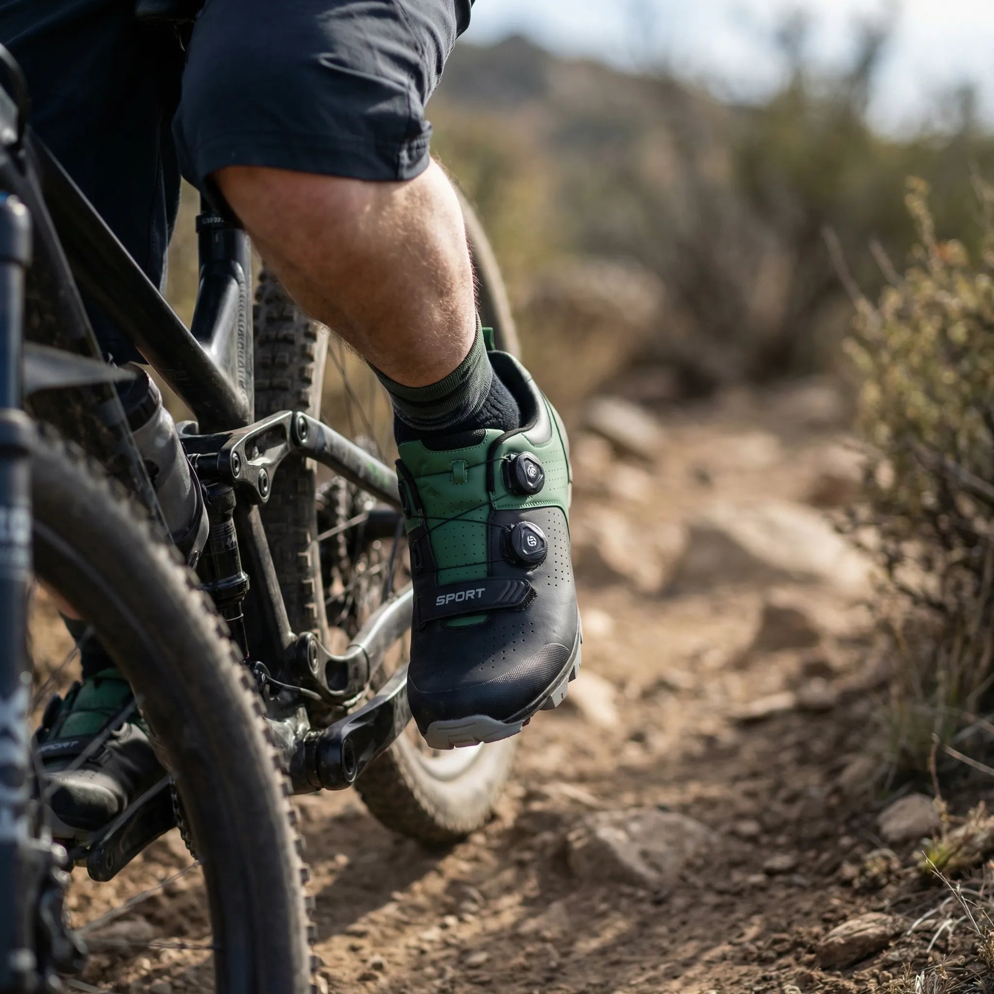 Flachpedal Radsportschuh Drehverschluss atmungsaktiv Unisex