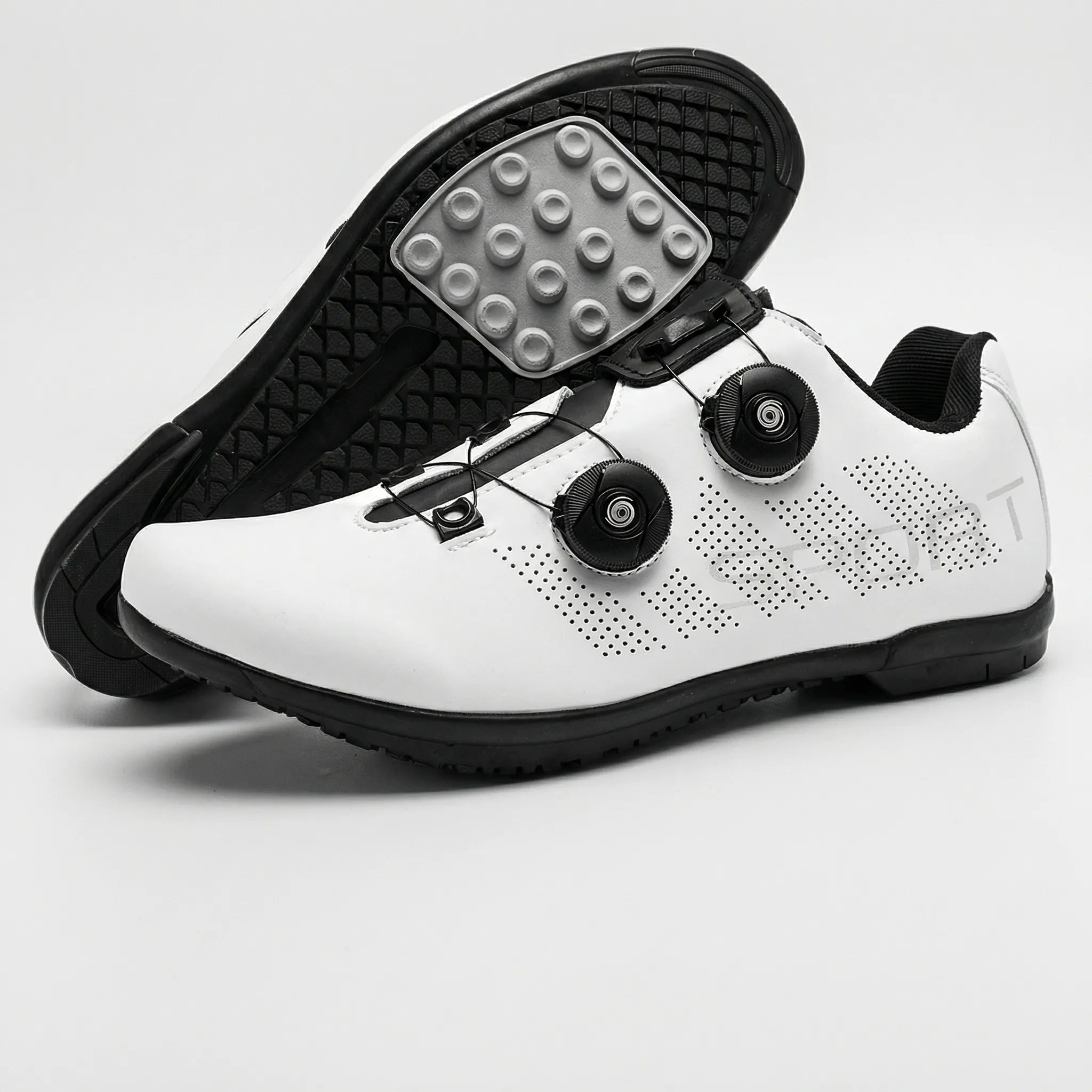 Flachpedal Radsportschuh Drehverschluss atmungsaktiv Unisex