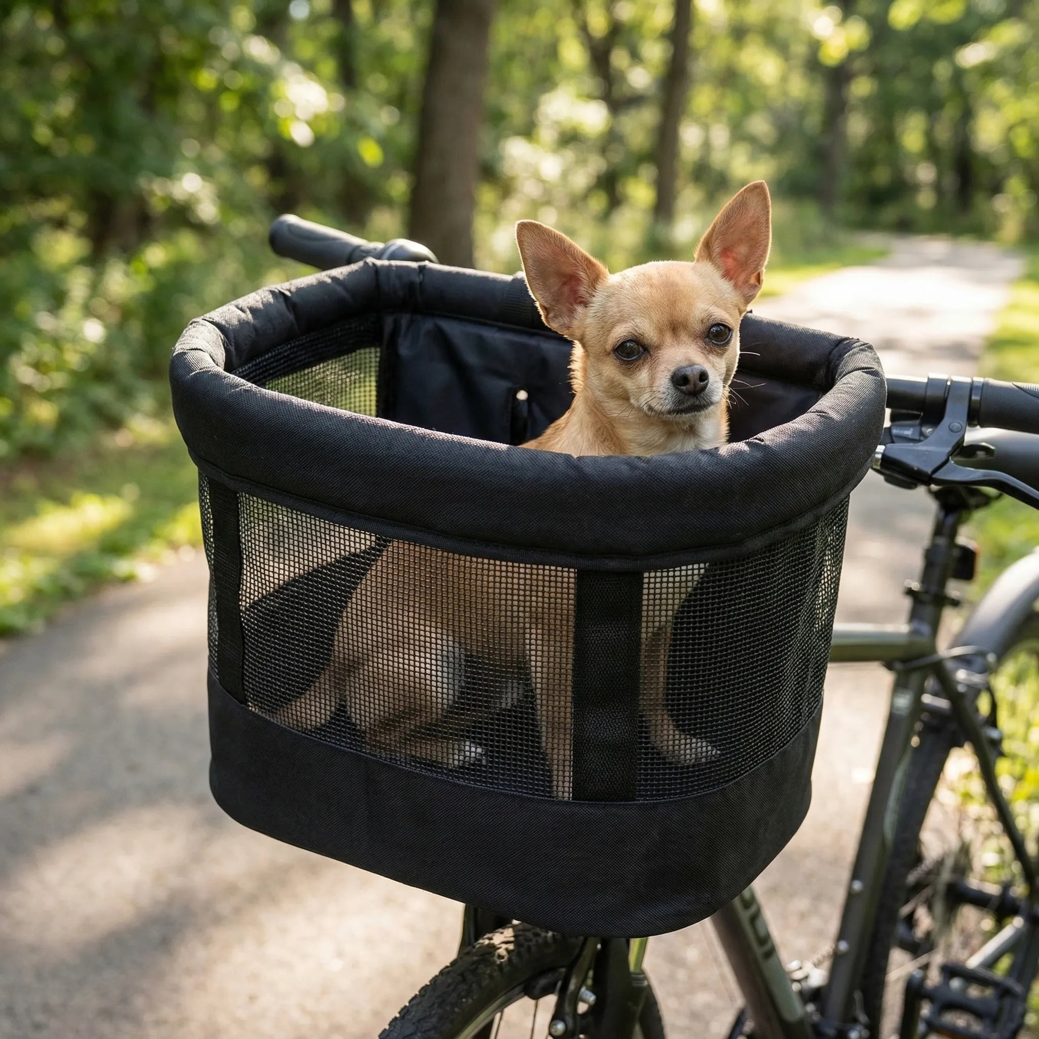Vorderer Fahrradkorb Haustierträger gepolstert Katzen Hunde