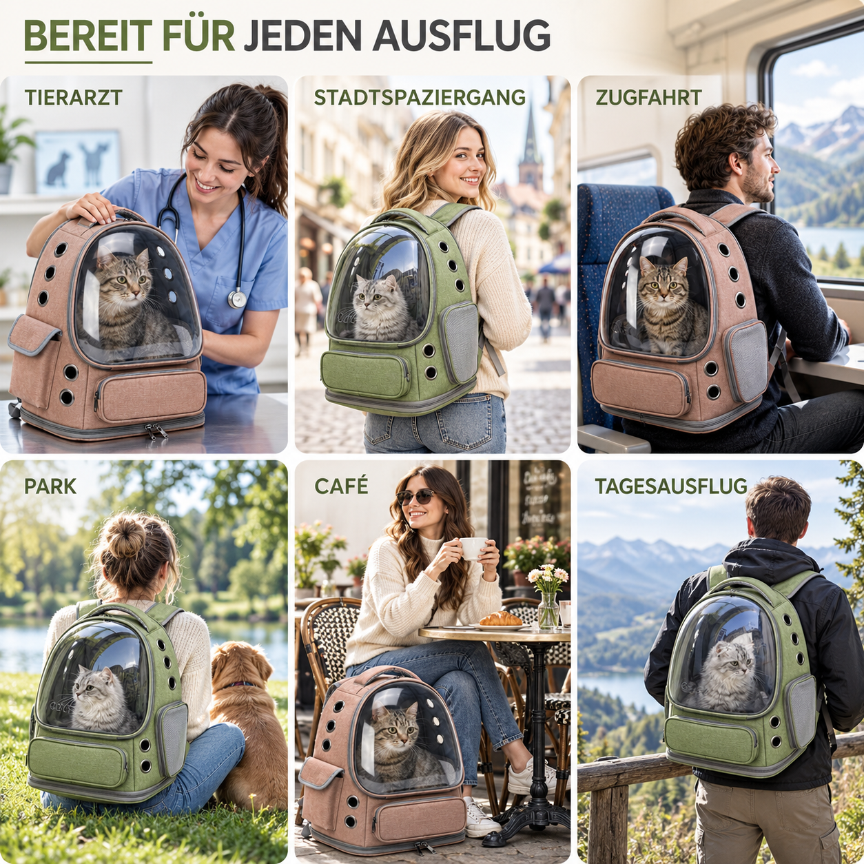 Nordspur | Petvoy Transparentes Fenster Haustier-Reiserucksack