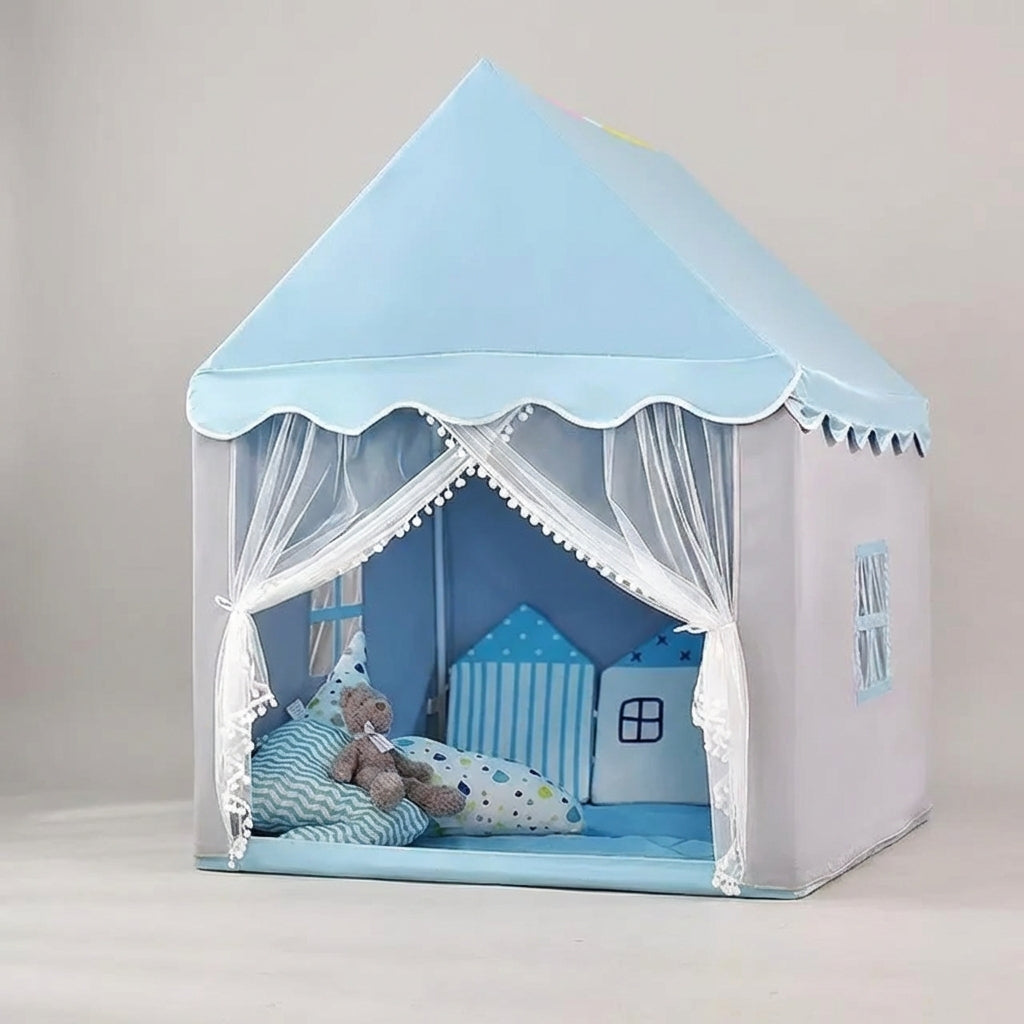 Faltbares Spielzelt für Kinder im Schloss-Design mit Baldachin