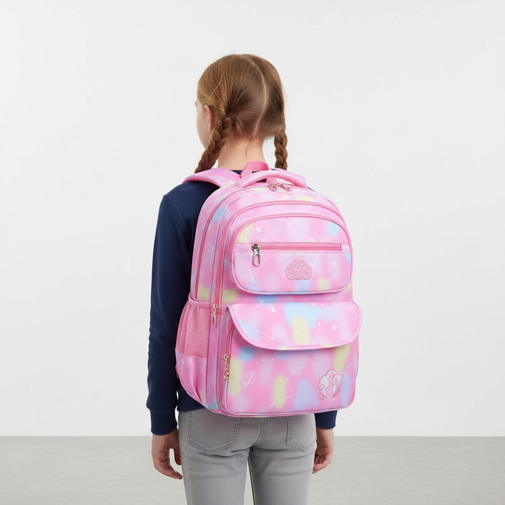 Kinder-Schulrucksack wasserabweisend mit gepolsterten Gurten