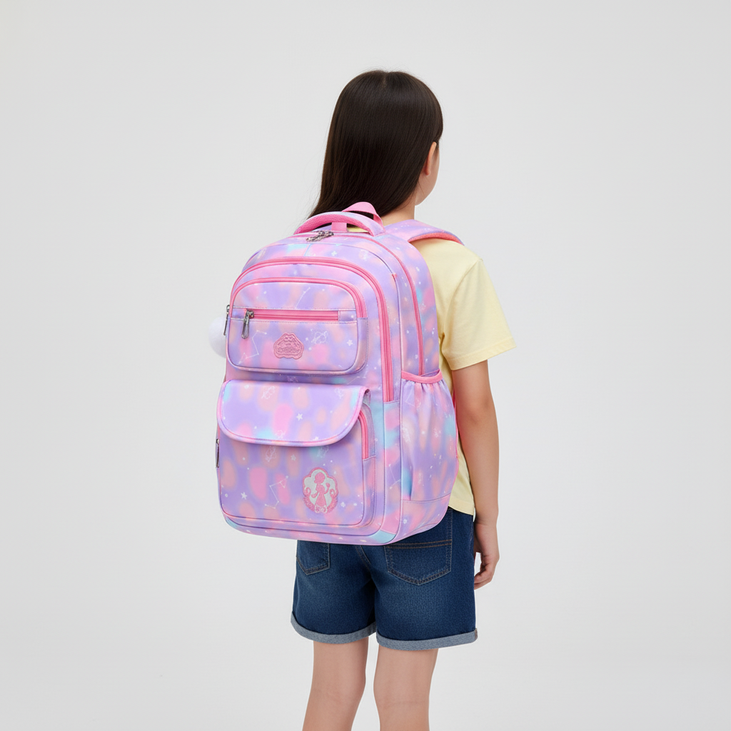 Kinder-Schulrucksack wasserabweisend mit gepolsterten Gurten