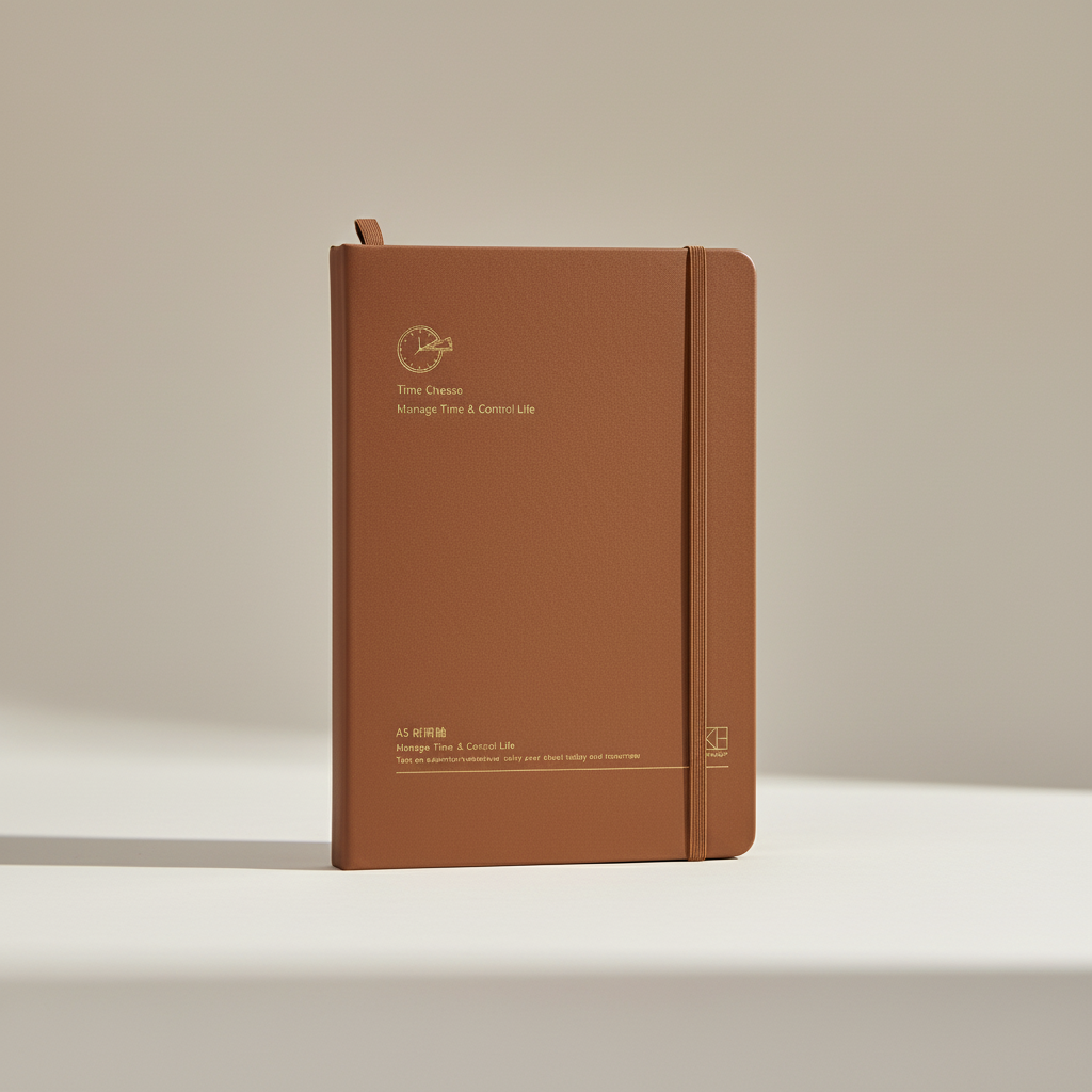 Undatiertes Wochenplaner-Notizbuch mit Wochenseiten und monatlicher Übersicht