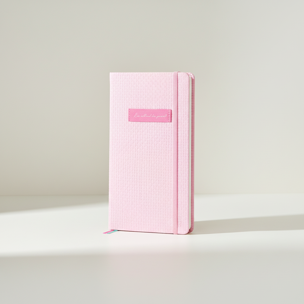 Kompakter Wochenplaner Notizbuch mit Lesezeichenbändern Taschenformat