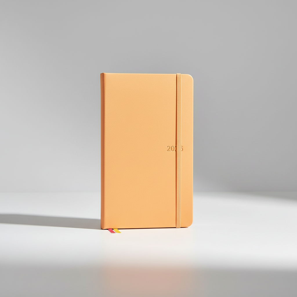 Kompakter Wochenplaner Notizbuch mit Lesezeichenbändern Taschenformat