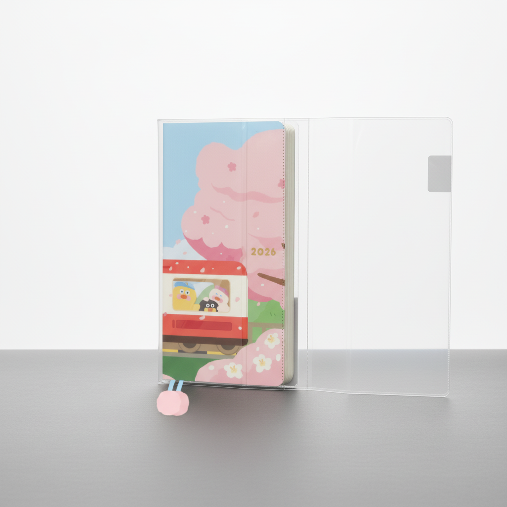 Kompakter Wochenplaner Notizbuch mit Lesezeichenbändern Taschenformat