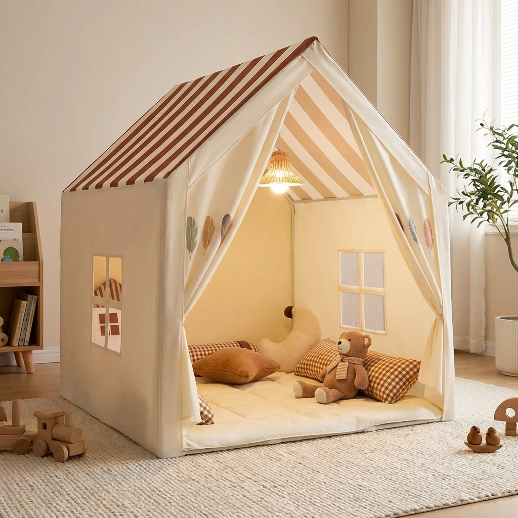 Faltbares Spielhaus für Kinder mit gepolstertem Boden