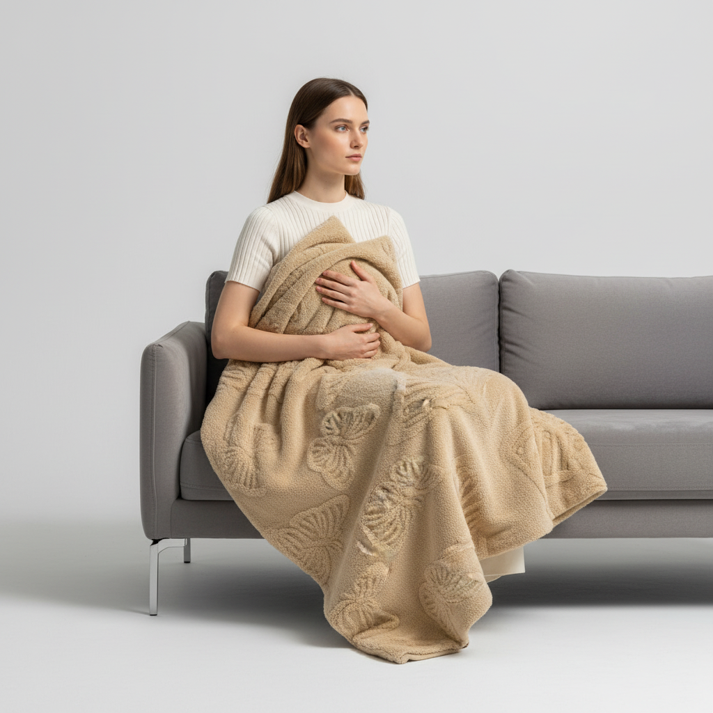 Wurfdecke Schmetterlingstextur leicht warm Polyester ganzjährig