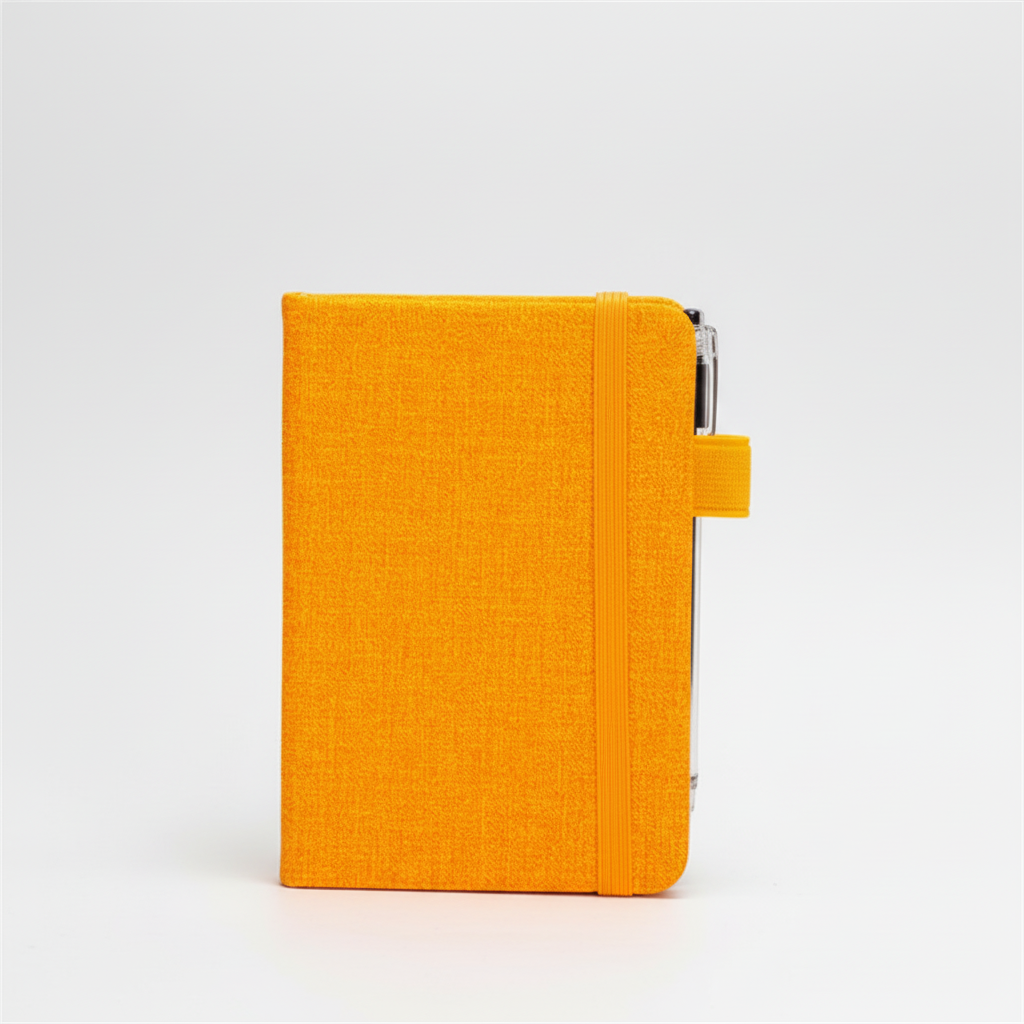 A7 Taschennotizbuch mit Spiralbindung und Stifthalter