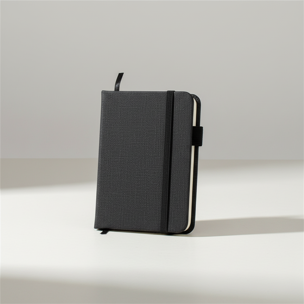 A7 Taschennotizbuch mit Spiralbindung und Stifthalter
