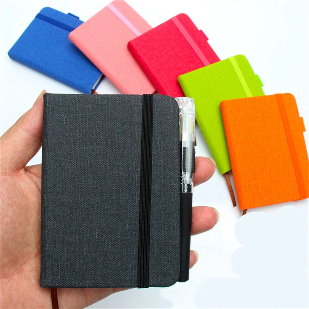 A7 Taschennotizbuch mit Spiralbindung und Stifthalter