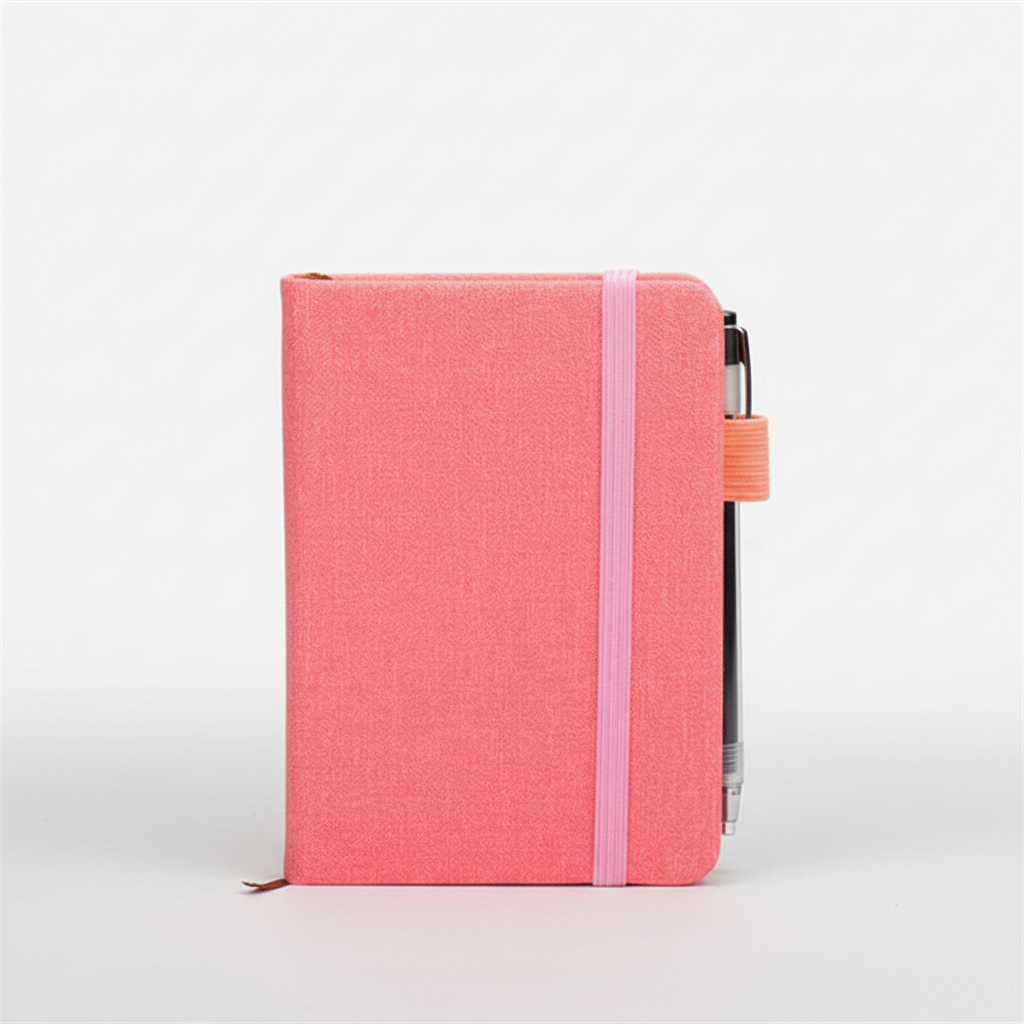 A7 Taschennotizbuch mit Spiralbindung und Stifthalter