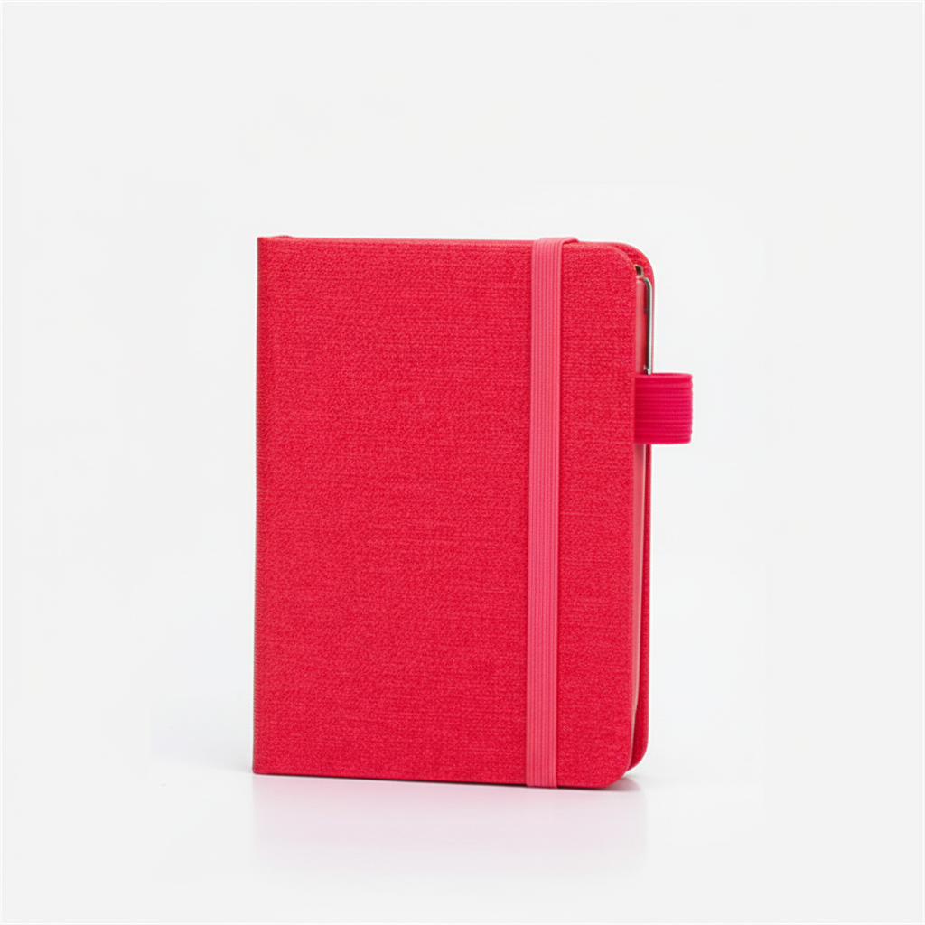 A7 Taschennotizbuch mit Spiralbindung und Stifthalter