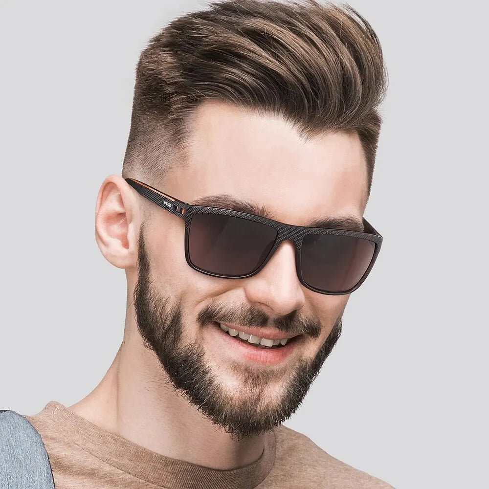 Polarisierte Sportsonnenbrille quadratischer Rahmen mit flexiblem Material