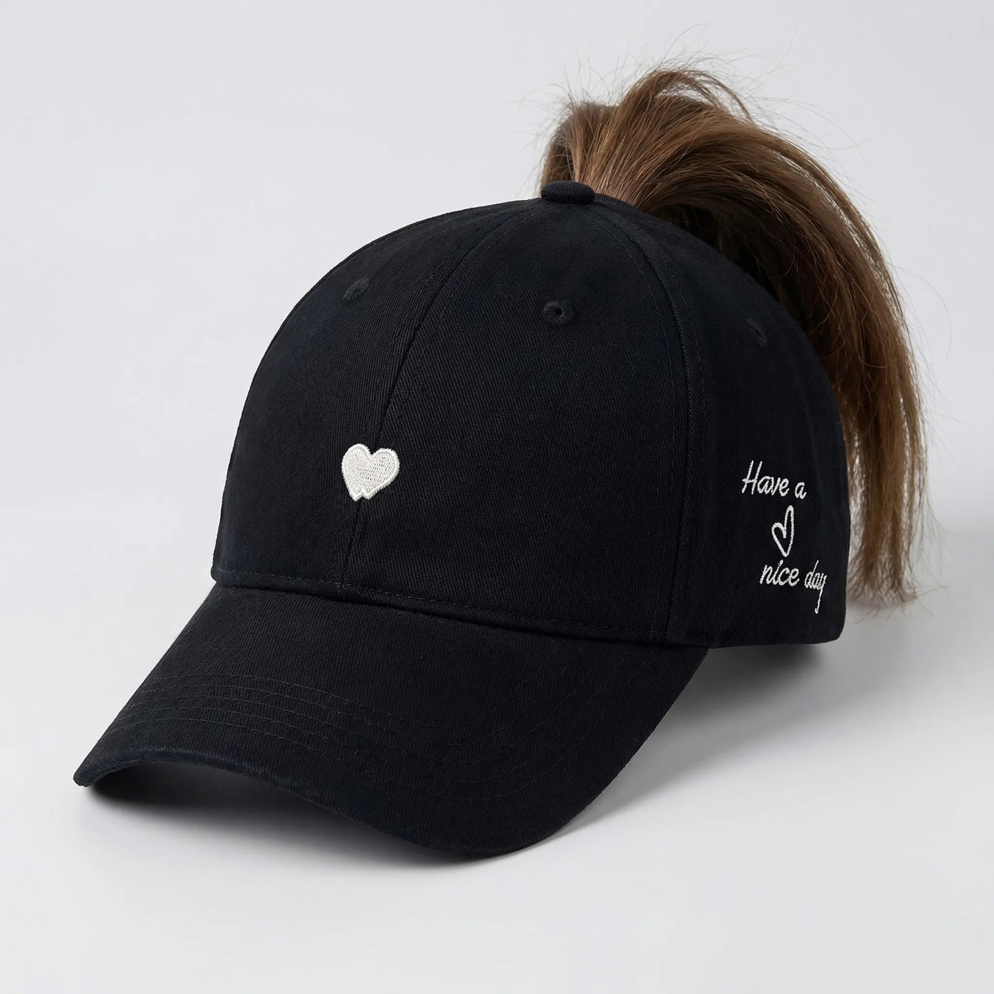Ponytail Baseballmütze mit offener Rückseite verstellbarer Snapback