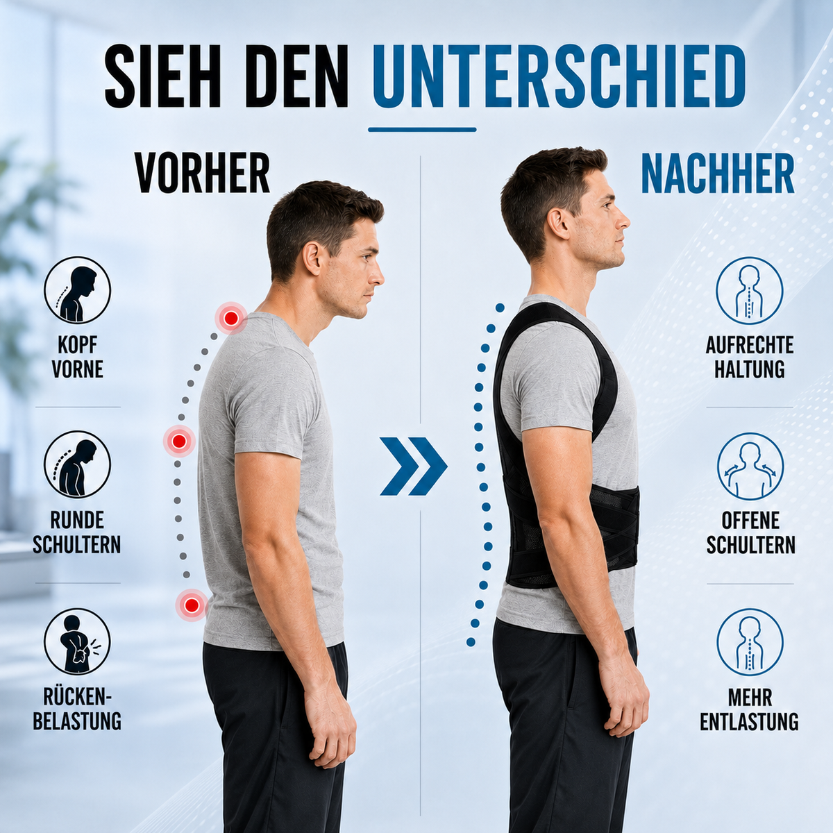 Nordspur | PostuRise Verstellbare Unisex-Haltungsorthese