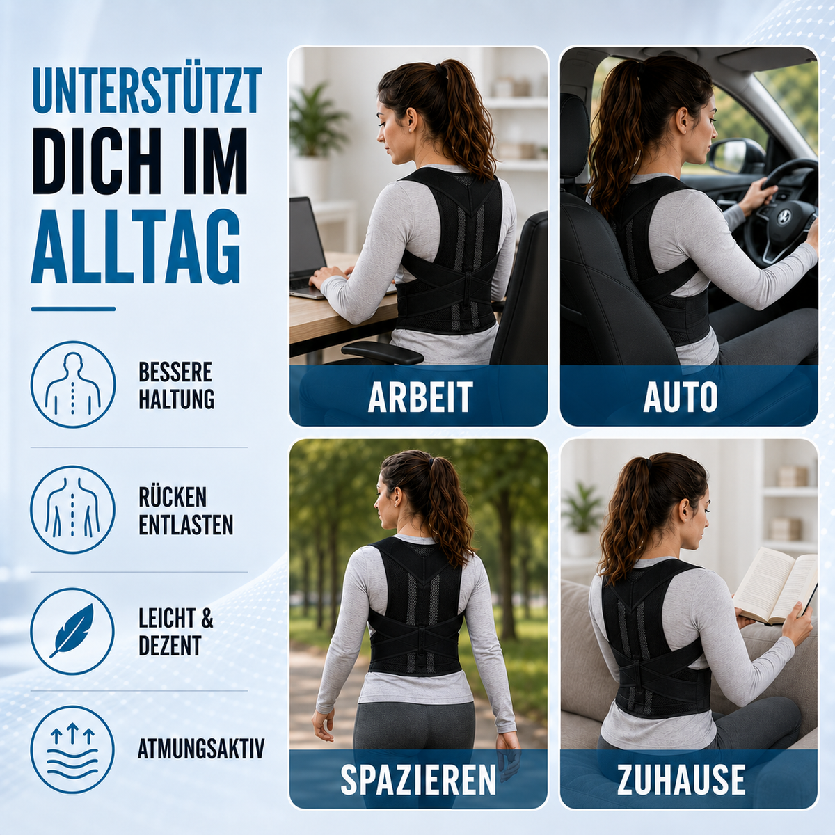 Nordspur | PostuRise Verstellbare Unisex-Haltungsorthese
