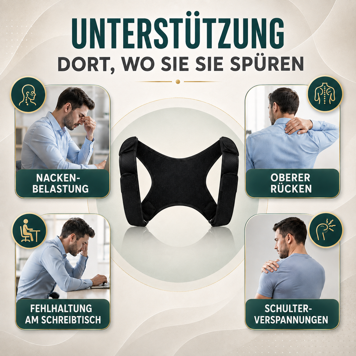 Nordspur | PostuVance Verstellbare Haltungskorrekturstütze