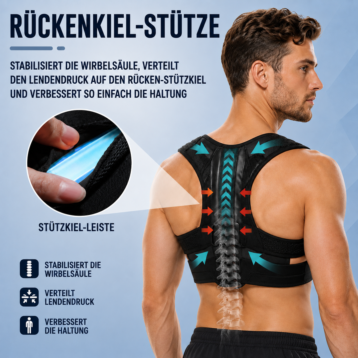Nordspur | Postuvalve Verstellbare Rücken-Haltungsorthese