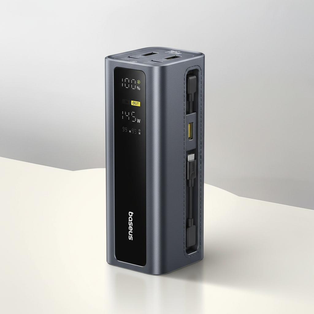 Powerbank 20800mAh schnellladen mehrere Anschlüsse Metallgehäuse