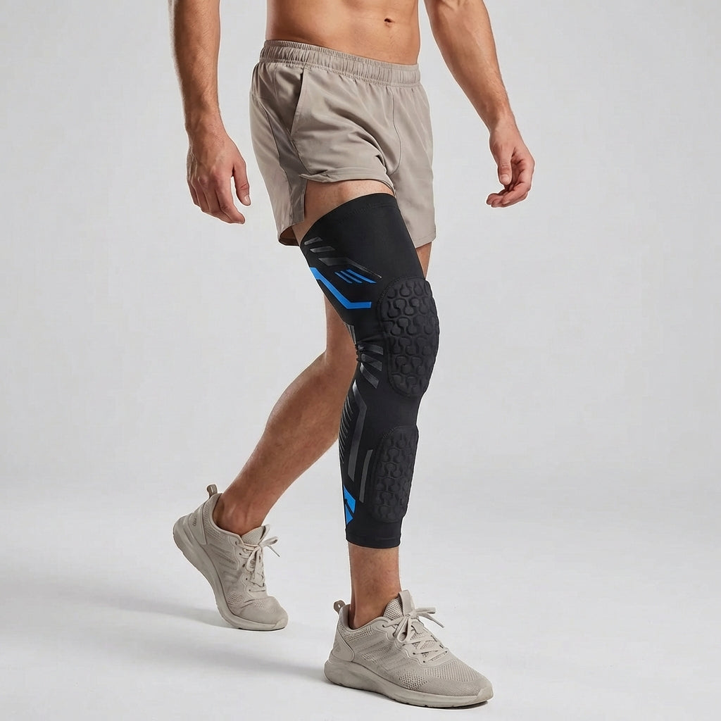 Knie-Kompressionsärmel mit Polsterung für Sport und Erholung