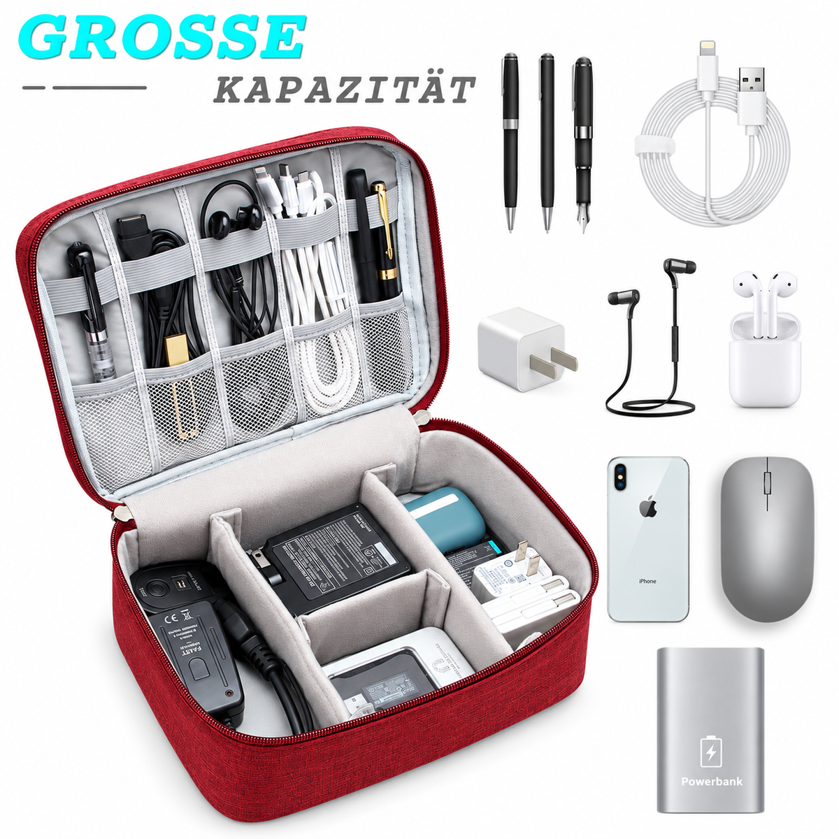 Nordspur | Reise-Elektronik- und Kabel-Organizer-Tasche