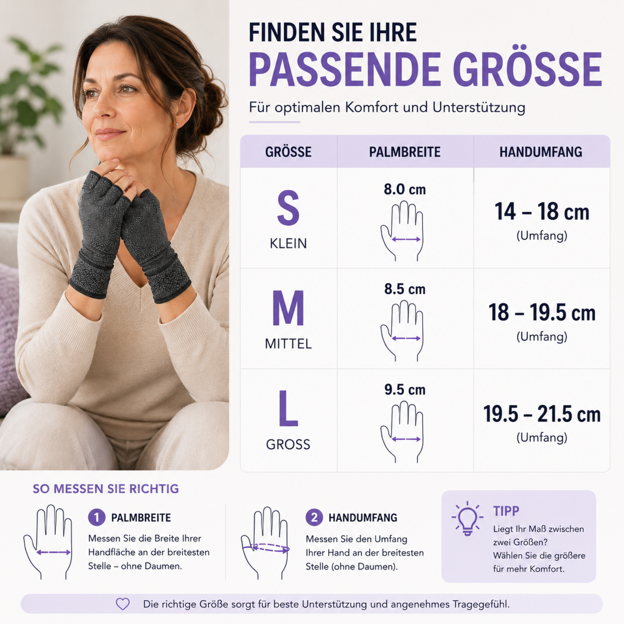 Nordspur | RelievoGlove Halbfinger-Kompressionshandschuh