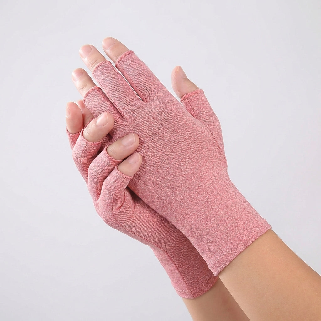 Halbfinger Kompressionshandschuhe für Arthrose und Handgelenkstütze