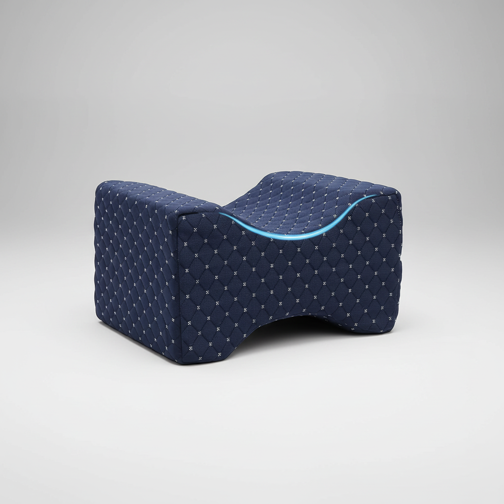Ergonomisches Memory-Foam-Kniekissen mit Gurt für Seitenschläfer