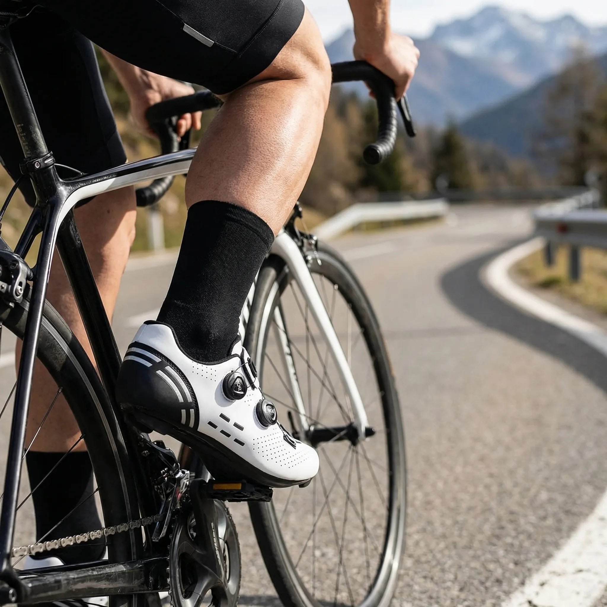 Rennrad-Schuh mit Drehverschluss atmungsaktiv Shimano-kompatibel