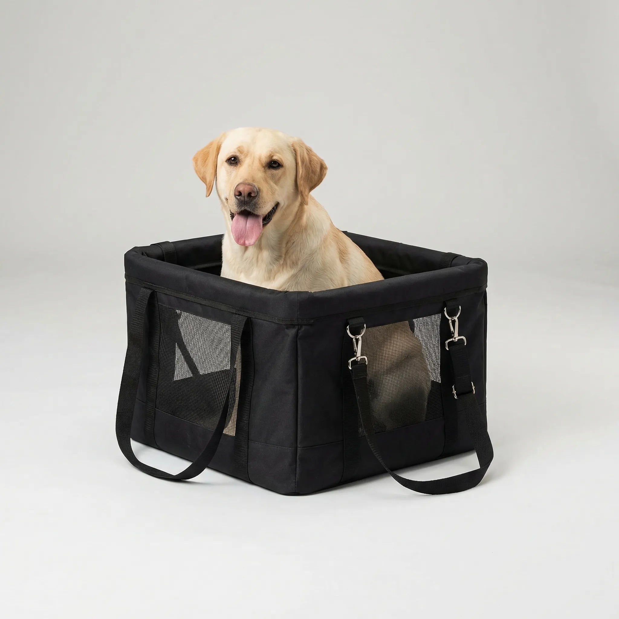 Hunde-Autotransportbox mit Netzseiten wasserdicht und tragbar