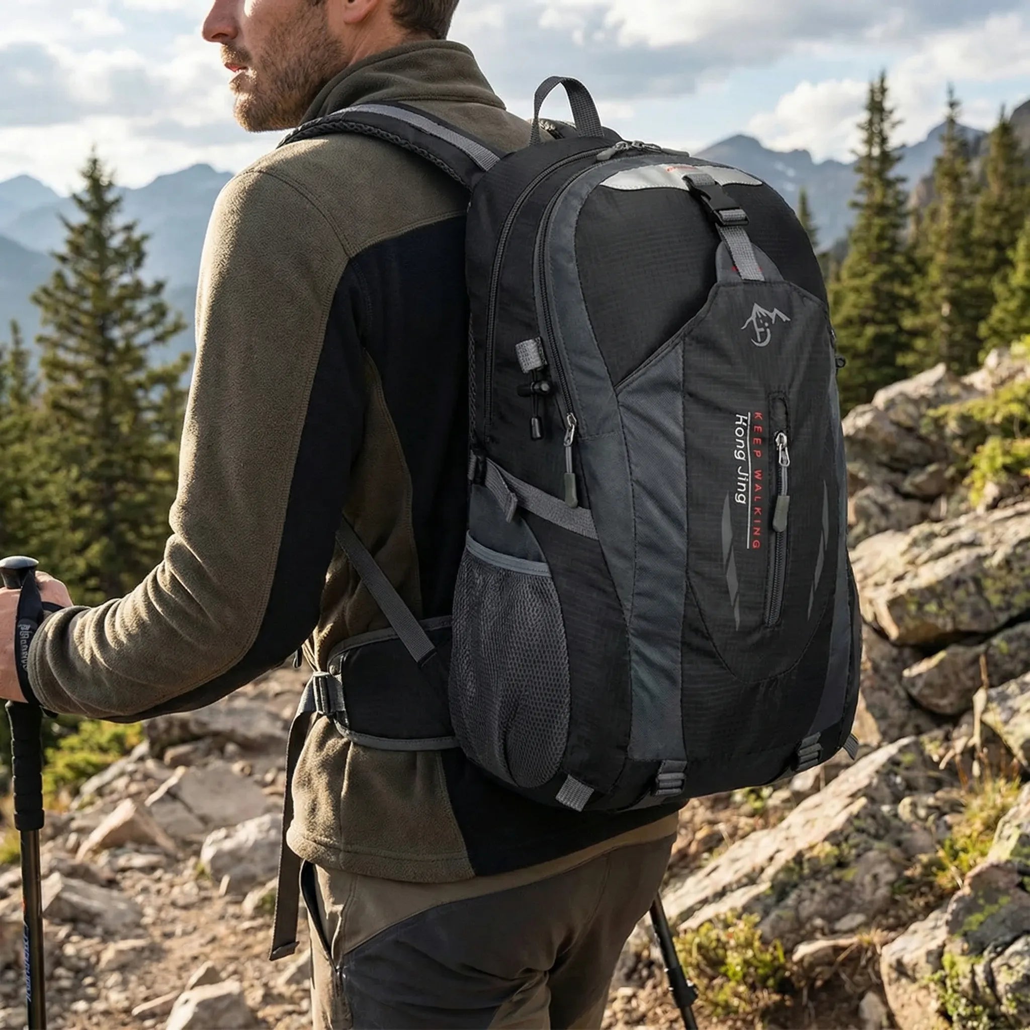 Mehrzweck-Outdoor-Rucksack wasserabweisend mit gepolsterten Riemen