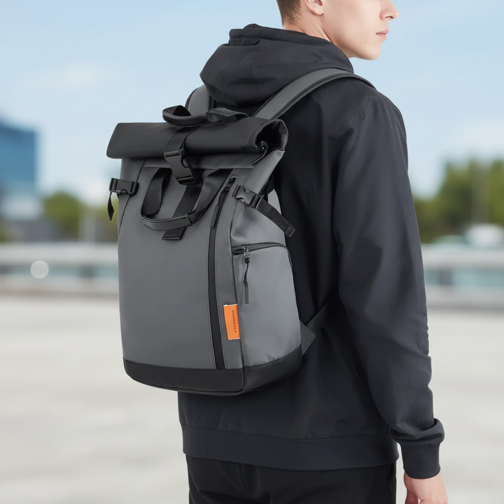 Nordspur | Roll Top Nylon Laptop Backpack
