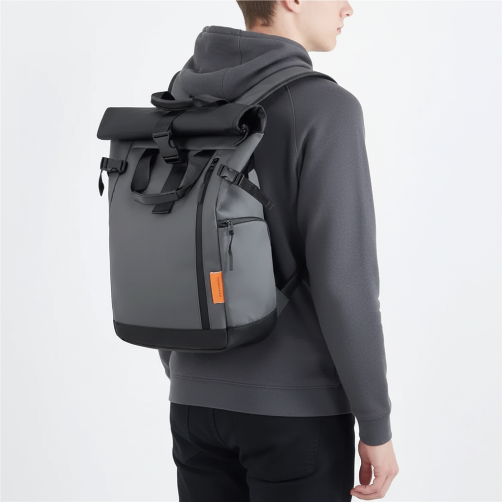 Nordspur | Roll Top Nylon Laptop Backpack