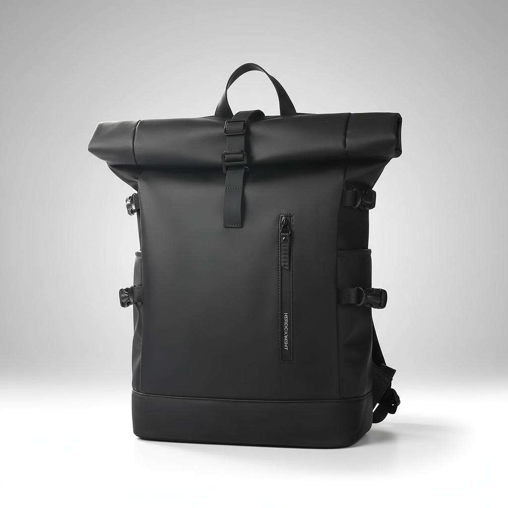 Wasserdichter Rolltop-Rucksack mit USB-Anschluss und Laptop-Fach