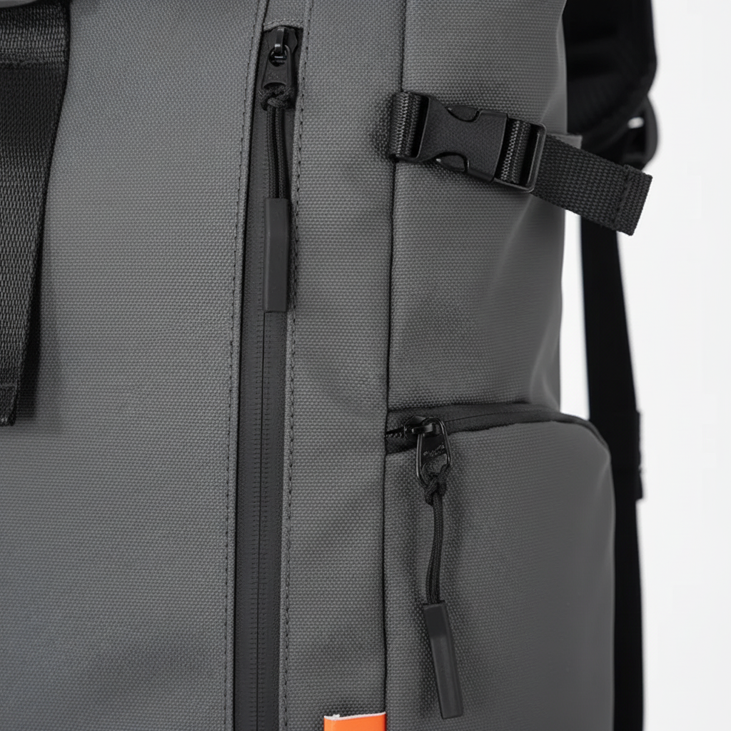 Laptop-Rucksack wasserdicht Rolltop-Verschluss Kofferträger