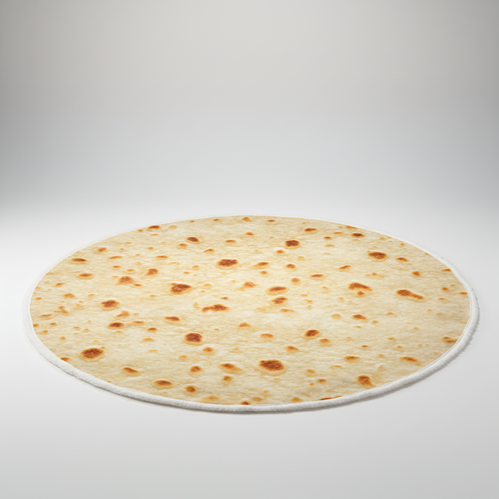 Runde Wurfdecke Tortilla-Muster Korallenfleece weich tragbar