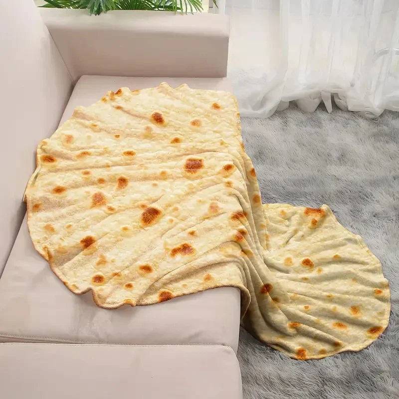 Runde Wurfdecke Tortilla-Muster Korallenfleece weich tragbar
