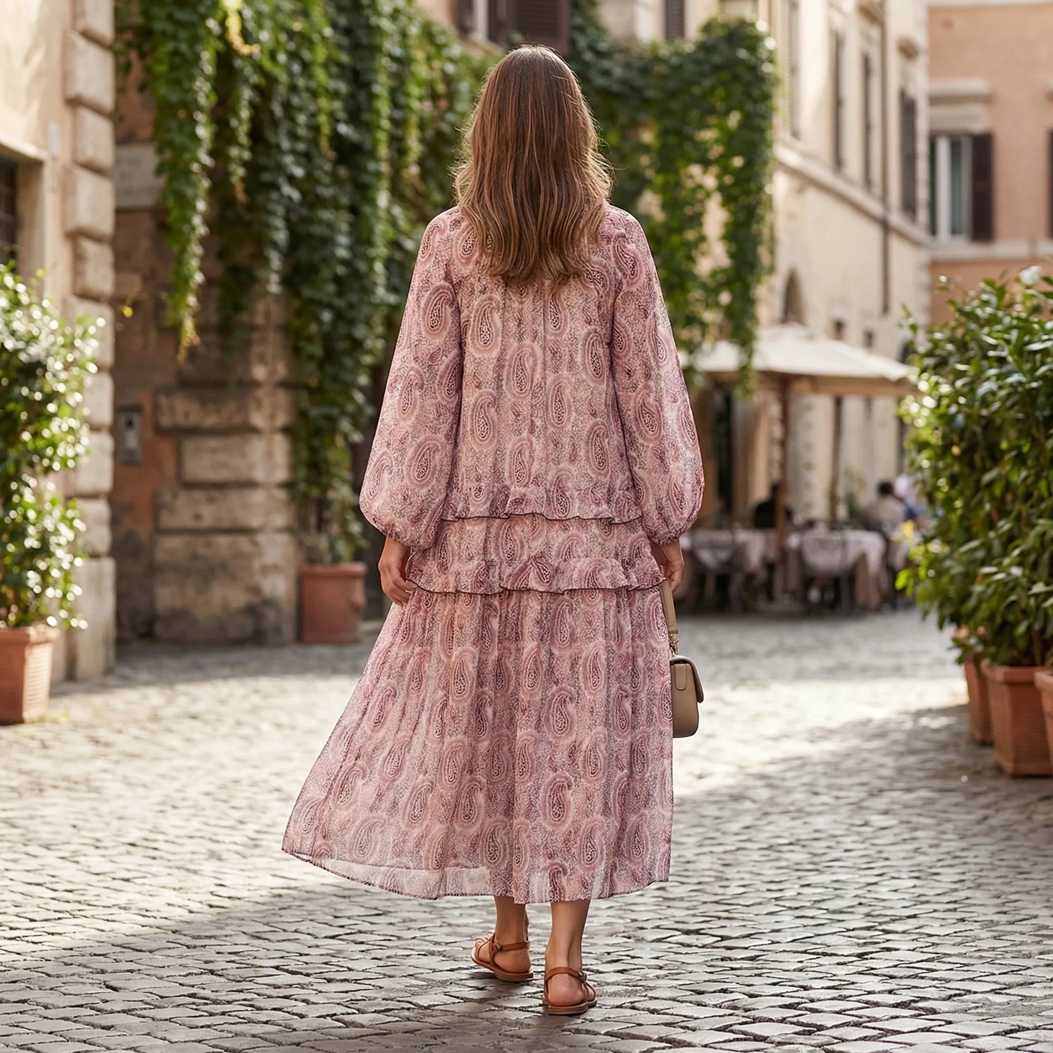 Nordspur | Ruffara Vintage Paisley Print Midi Dress